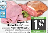 Bayerischer Kochschinken oder Frühstücksspeck im EDEKA Prospekt Bayerischer Kochschinken oder Frühstücksspeck von im aktuellen EDEKA Prospekt für 1,47 €