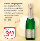Jahrgangssekt Angebote von Mumm bei GLOBUS Speyer für 3,69 €