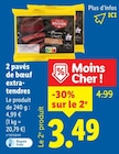 Lidl Girmont - Promo 2 pavés de boeuf extra-tendres Promo 2 pavés de boeuf extra-tendres à 3,49 € dans le catalogue Lidl à Girmont