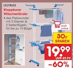 Klappbarer Wäscheständer Angebote von Easymaxx bei Netto Marken-Discount Neubrandenburg für 19,99 €