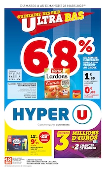 Prospectus Hyper U de la semaine "Hyper U" avec 1 pages, valide du 11/03/2025 au 23/03/2025 pour Pertuis et alentours