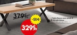 Table Basse avec pieds X 130×68×54cm en promo chez Maxi Bazar Dunkerque à 329,99 €