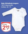 Baby-Wickelbody langarm im Angebot bei GLOBUS in Nettetal Baby-Wickelbody langarm Angebote bei GLOBUS Nettetal für 2,99 €