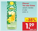 Tee oder Eistee im Angebot bei Netto Marken-Discount in Gotha Tee oder Eistee Angebote von Pfanner bei Netto Marken-Discount Gotha für 1,29 €