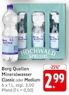Mineralwasser Classic Angebote von Berg Quellen bei E center Homburg für 2,99 €
