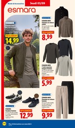 Prix et réduction Vêtements Homme dans le prospectus Lidl en cours Offre Vêtements Homme dans le catalogue Lidl du moment à la page 44