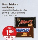 Snickers im V-Markt Prospekt Mars im aktuellen V-Markt Prospekt für 1,89 €