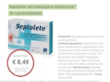 LINDA Partnerapotheke - Septolete mit Eukalyptus-Geschmack Angebot im Prospekt Septolete mit Eukalyptus-Geschmack bei LINDA Partnerapotheke im Prospekt "" für 8,49 €