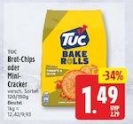 Brot-Chips oder Mini-Cracker von TUC für 1,49 € bei EDEKA im Angebot Brot-Chips oder Mini-Cracker von TUC im aktuellen EDEKA Prospekt