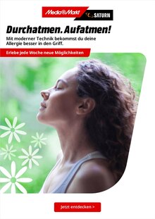 Aktueller MediaMarkt Saturn Neubrandenburg Prospekt "Durchatmen. Aufatmen!" mit 1 Seite