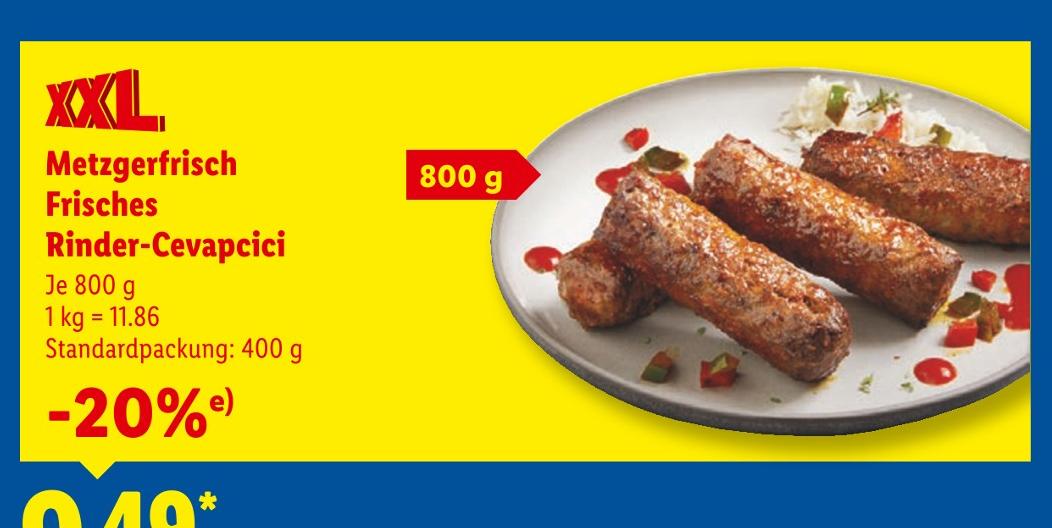 Metzgerfrisch Frisches Rinder-Cevapcici