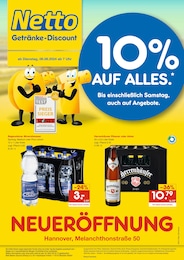 Netto Marken-Discount Prospekt für Hannover: "Gekühlte Getränke", 4 Seiten, 06.08.2024 - 10.08.2024