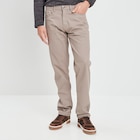 Pantalon droit en coton stretch taupe homme - La Halle Pantalon droit en coton stretch taupe homme à 19,99 € dans le catalogue La Halle