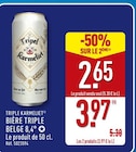 Bière Triple Belge 8,4° - Triple Karmeliet - Aldi à Cherbourg-Octeville Bière Triple Belge 8,4° - Triple Karmeliet en promo chez Aldi Cherbourg-Octeville à 3,97 €
