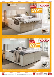 Boxspringbett im XXXLutz Möbelhäuser Prospekt "SCHLAFEN PREISHITS" mit 8 Seiten (Bochum)