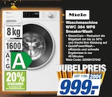 expert Celle - Waschmaschine WWC 384 WPS SneakerWash Angebot im Prospekt Waschmaschine WWC 384 WPS SneakerWash bei expert im Celle Prospekt für 999,00 €