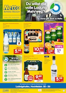 Mineralwasser im aktuellen Netto Marken-Discount Prospekt (Mannheim) Mineralwasser im Netto Marken-Discount Prospekt "DER ORT, AN DEM DU IMMER AUSGEZEICHNETE PREISE FINDEST." mit 2 Seiten (Mannheim)