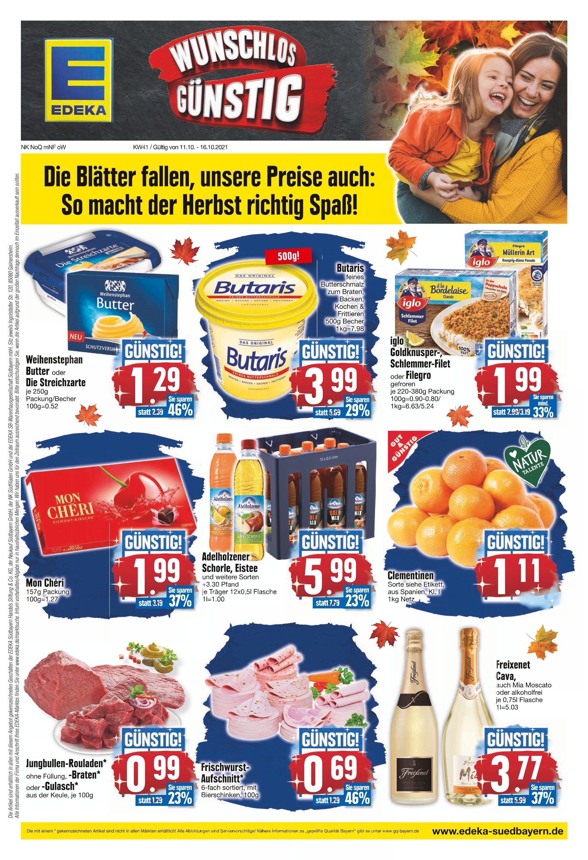 EDEKA Prospekt für Augsburg mit 20 Seiten EDEKA Prospekt für Augsburg: "WUNSCHLOS GÜNSTIG", 20 Seiten, 11.10.2021 - 16.10.2021