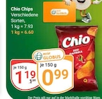 Chips im Angebot bei GLOBUS in Bensheim Chips Angebote von Chio bei GLOBUS Bensheim für 0,99 €