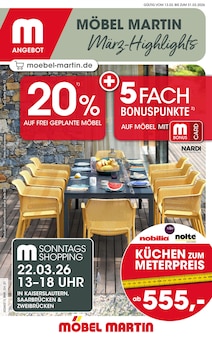 Möbel Martin Prospekt März Highlights mit 20 Seiten