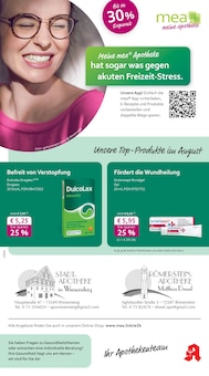 mea - meine apotheke Prospekt Unsere August-Angebote mit 4 Seiten