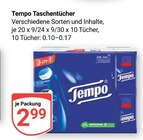 Aktuelles Taschentücher Angebot bei GLOBUS in Koblenz ab 2,99 €