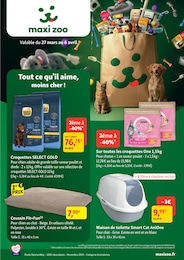 Prospectus Maxi Zoo à Cannes, "Tout ce qu'il aime, moins cher !", 13 pages, 27/03/2026 - 06/04/2026