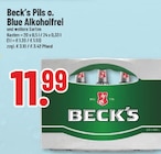 Pils o. Blue Alkoholfrei im Angebot bei Marktkauf in Voerde Pils o. Blue Alkoholfrei Angebote von Beck's bei Marktkauf Voerde für 11,99 €
