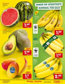 Bananen im Netto Marken-Discount Prospekt "Aktuelle Angebote" mit 52 Seiten (München)