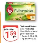 Pfefferminze Angebote von Teekanne bei GLOBUS Saarbrücken für 1,59 €