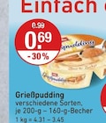 Grießpudding im V-Markt Prospekt Grießpudding von im aktuellen V-Markt Prospekt für 0,69 €