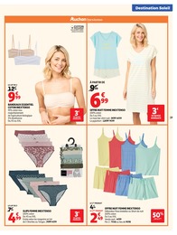 Prix et réduction Slip Femme dans le prospectus Auchan Hypermarché en cours Offre Slip Femme dans le catalogue Auchan Hypermarché du moment à la page 19