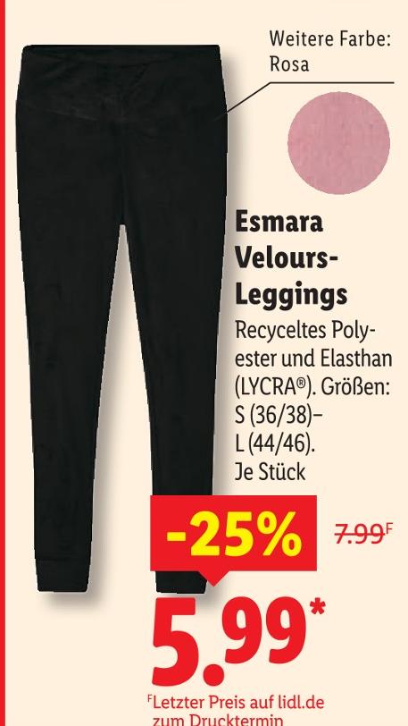 Velours-Leggings