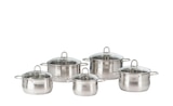 KHG Topfset 5-teilig Platin Angebote von KHG bei Sconto SB Magdeburg für 69,95 €