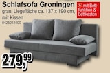 Schlafsofa Groningen bei Die Möbelfundgrube im Homburg Prospekt für 279,99 €