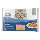 Effilés en sauce pour chats - CARREFOUR COMPANINO EXPERT en promo chez Carrefour La Rochelle à 1,79 €