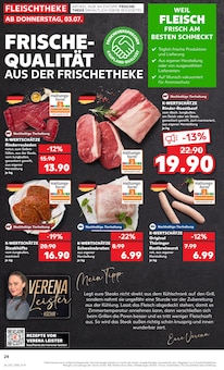Steak im aktuellen Kaufland Prospekt (Rostock) Steak im Kaufland Prospekt "Aktuelle Angebote" mit 62 Seiten (Rostock)