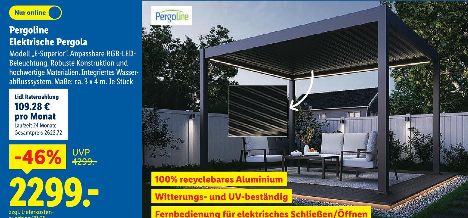 Elektrische Pergola