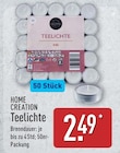 Teelichte im Angebot bei ALDI Nord in Magdeburg Teelichte Angebote von HOME CREATION bei ALDI Nord Magdeburg für 2,49 €