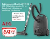 Bodensauger mit Beutel AB31C1GG Angebote von AEG bei GLOBUS Weimar für 7,99 €