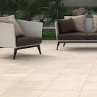 Promo Carrelage sol extérieur en grès cérame émaillé effet pierre beige l.45 x L.45 x ép.0,85 cm Avora à 17,90 € dans le catalogue Castorama ""