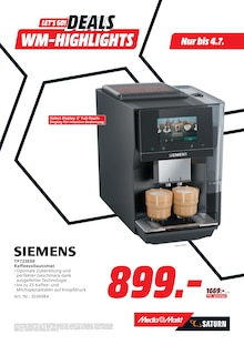 Kaffee im MediaMarkt Saturn Prospekt "LET'S GO! DEALS WM-HIGHLIGHTS" mit 18 Seiten (Soest)