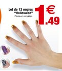 Lot de 12 ongles halloween - Bazarland à Perpignan Lot de 12 ongles halloween en promo chez Bazarland Perpignan à 1,49 €