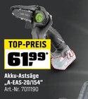 Aktuelles Akku-Astsäge „A-EAS-20/154“ Angebot bei OBI in Dortmund ab 61,99 €