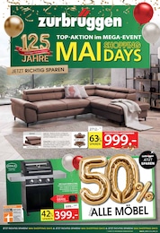 Zurbrüggen Prospekt: "MAI SHOPPING DAYS", 16 Seiten, 26.04.2025 - 10.05.2025