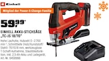 Akku-Stichsäge „TC-JS 18/70“ von Einhell im aktuellen OBI Prospekt