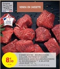 Viande bovine : bourguignon collier, poitrine et divers morceaux sans os à bourguignon) ou bourguignon à mijoter - JEAN ROZÉ dans le catalogue Intermarché