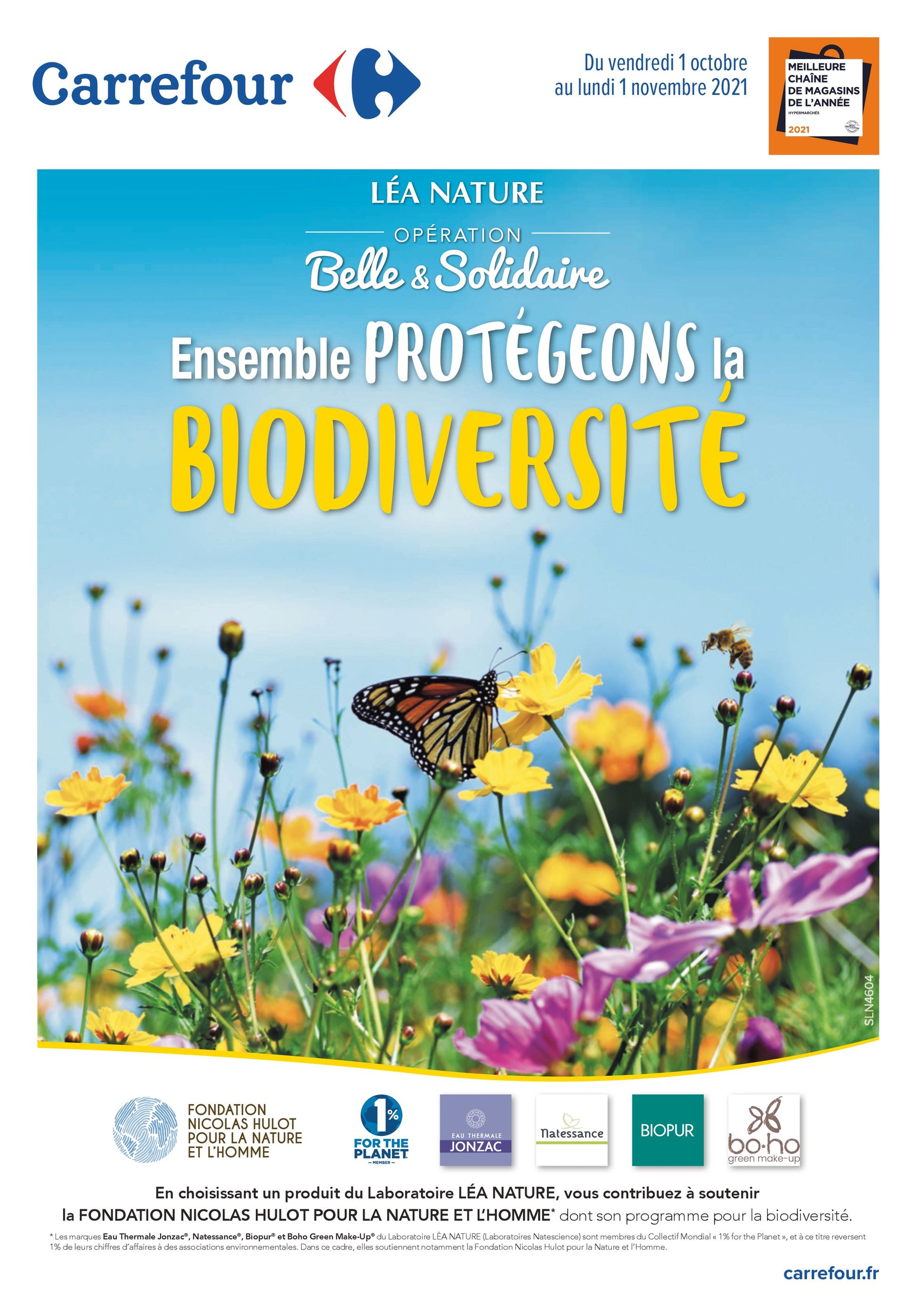 Catalogue Carrefour à Lille, avec 12 pages Prospectus Carrefour à Lille, "Ensemble PROTÉGEONS la BIODIVERSITÉ", 12 pages, 01/10/2021 - 01/11/2021