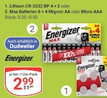 Lithium CR-2032 BP 4 + 2 im Angebot bei GLOBUS in Saarbrücken Lithium CR-2032 BP 4 + 2 Angebote von Energizer bei GLOBUS Saarbrücken für 2,99 €