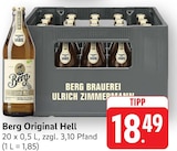 Original Hell Angebote von Berg Brauerei bei E center Rottenburg für 18,49 €